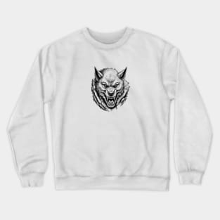 Male Werewolf Head Crewneck Sweatshirt